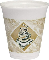 DART - Caf\xE9 G Foam Hot/Cold Cups, 8 oz - Brown, Green, White - Best Tool & Supply