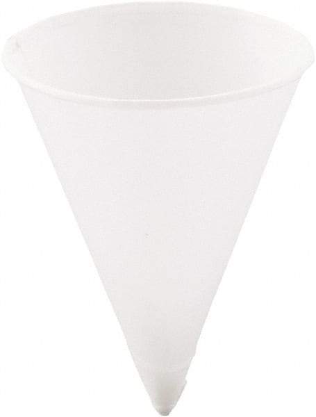 Solo - Cone Water Cups, Paper, 4 oz, Rolled Rim, 200/Bag, 25 Bags/Carton - White - Best Tool & Supply