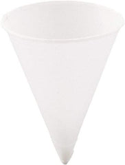 Solo - Cone Water Cups, Paper, 4 oz, Rolled Rim, 200/Bag, 25 Bags/Carton - White - Best Tool & Supply