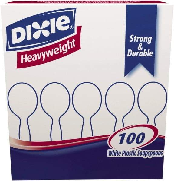 Dixie - Plastic Cutlery, Heavyweight Soup Spoons, 1000 per Carton - White - Best Tool & Supply