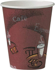 Solo - Bistro Design Hot Drink Cups, Paper, 8 oz, 500/Carton - Maroon - Best Tool & Supply