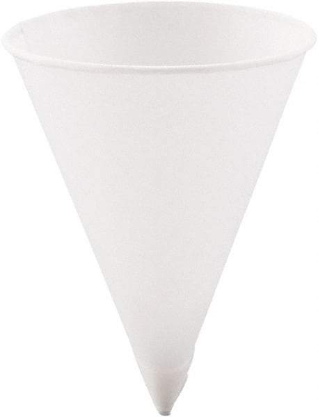 Solo - Cone Water Cups, Paper, 4.25 oz, Rolled Rim, 5000/Carton - White - Best Tool & Supply