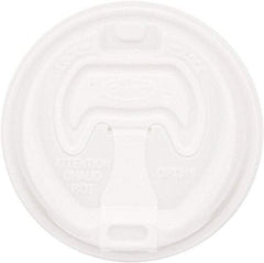 DART - Optima Reclosable Lid, 12-24 oz Foam Cups, 100/Bag, 10 Bags/Carton - White - Best Tool & Supply