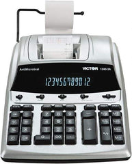 Victor - Fluorescent Printing Calculator - 9 x 12 Display Size, White, AC Powered, 4-1/4" Long x 10-1/2" Wide - Best Tool & Supply