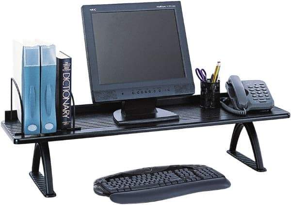 Safco - Black Desk Riser - Melamine, Melamine Laminate Partical Board - Best Tool & Supply