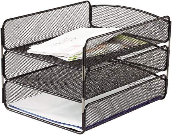 Safco - Black Document Organizer - Steel, Mesh - Best Tool & Supply