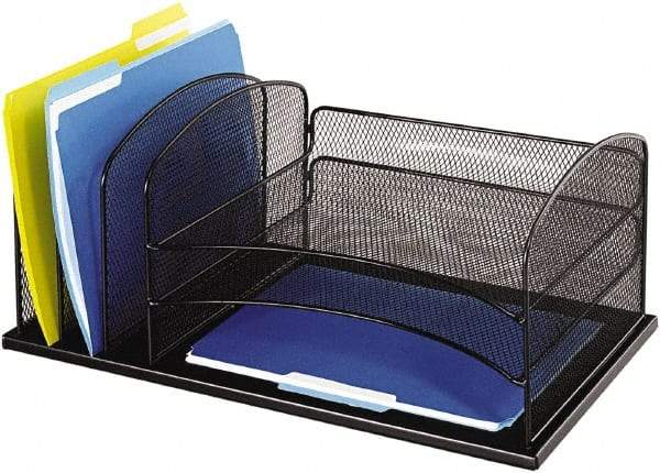 Safco - Black Combination File Sorter - Steel, Mesh - Best Tool & Supply