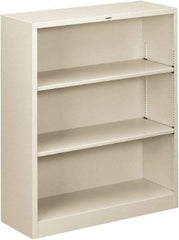 Hon - 3 Shelf, 41" High x 34-1/2" Wide Bookcase - 11-5/8" Deep, Steel, Light Gray - Best Tool & Supply