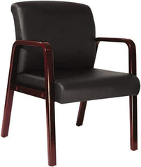 ALERA - Black Soft Leather Guest Chair - 24" Wide x 33-1/4" High - Best Tool & Supply