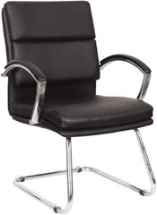 ALERA - Black Leather Guest Chair - 23-1/2" Wide x 37" High - Best Tool & Supply