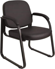 ALERA - Black Faux Leather Guest Chair - 24-5/8" Wide x 34" High - Best Tool & Supply