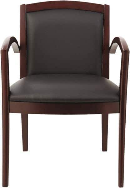 ALERA - Black Leather Guest Chair - 22-7/8" Wide x 32-7/8" High - Best Tool & Supply