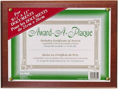 Nudell - Mahogany Document Holders-Certificate/Document - 11" High x 8-1/2" Wide - Best Tool & Supply