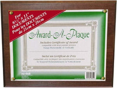 Nudell - Walnut Document Holders-Certificate/Document - 11" High x 8-1/2" Wide - Best Tool & Supply