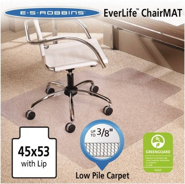 ES Robbins - 53" Long x 45" Wide, Chair Mat - Rectangular, Crystal Edge Style - Best Tool & Supply