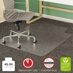 Deflect-o - 53" Long x 45" Wide, Chair Mat - Rectangular, Beveled Edge Style - Best Tool & Supply