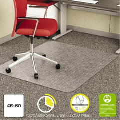 Deflect-o - 60" Long x 46" Wide, Chair Mat - Rectangular, Straight Edge Style - Best Tool & Supply