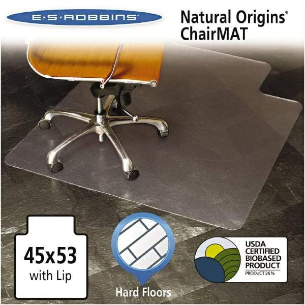 ES Robbins - 53" Long x 45" Wide, Chair Mat - Rectangular, Straight Edge Style - Best Tool & Supply