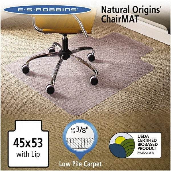 ES Robbins - 53" Long x 45" Wide, Chair Mat - Rectangular, Straight Edge Style - Best Tool & Supply