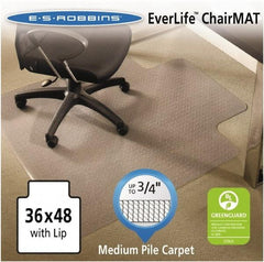 ES Robbins - 48" Long x 36" Wide, Chair Mat - Rectangular, Crystal Edge Style - Best Tool & Supply