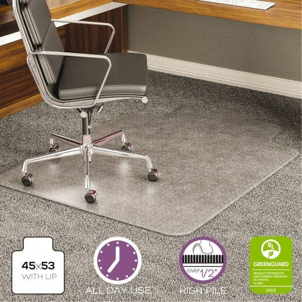 Deflect-o - 53" Long x 45" Wide, Chair Mat - Rectangular, Beveled Edge Style - Best Tool & Supply