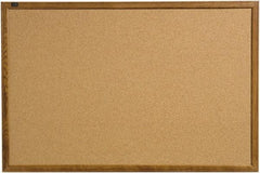 Quartet - 17" Wide x 23" High Open Cork Bulletin Board - Natural (Color) - Best Tool & Supply