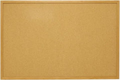 Mead - 48" Wide x 36" High Open Cork Bulletin Board - Natural (Color) - Best Tool & Supply