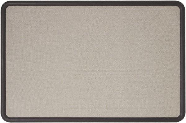 Quartet - 36" Wide x 24" High Cork Bulletin Board - Fabric, Gray - Best Tool & Supply