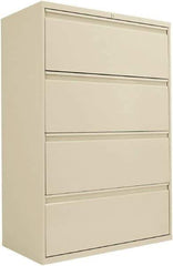 ALERA - 36" Wide x 53-1/4" High x 19-1/4" Deep, 4 Drawer Lateral File - Steel, Putty - Best Tool & Supply