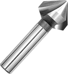 Magafor - 25mm Head Diam, 25/64" Shank Diam, 90° Solid Carbide Countersink - 2-5/8" OAL, Single End, Straight Shank, Right Hand Cut - Best Tool & Supply