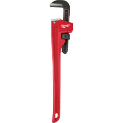 Pipe Wrench: 24″ OAL, Steel 3″ Max Pipe Capacity