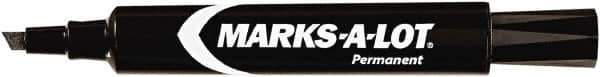 Marks-A-Lot - Black Permanent Marker - Chisel Tip, AP Nontoxic Ink - Best Tool & Supply