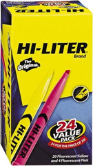 HiLiter - Yellow, Pink Highlighter - Chisel Tip, AP Nontoxic Ink - Best Tool & Supply