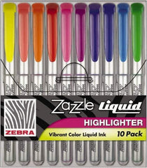 Zebra - Assorted Colors Highlighter - Chisel Tip, Water Base Ink - Best Tool & Supply