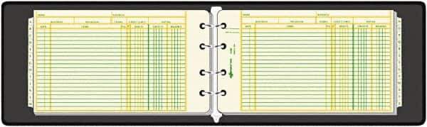 National Brand - 100 Sheet Capacity, 8-1/2 x 5", 4 Ring - Polypropylene, Black - Best Tool & Supply