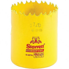 Starrett - 1-7/8" Diam, 2" Cutting Depth, Hole Saw - High Speed Steel Saw, Toothed Edge - Best Tool & Supply