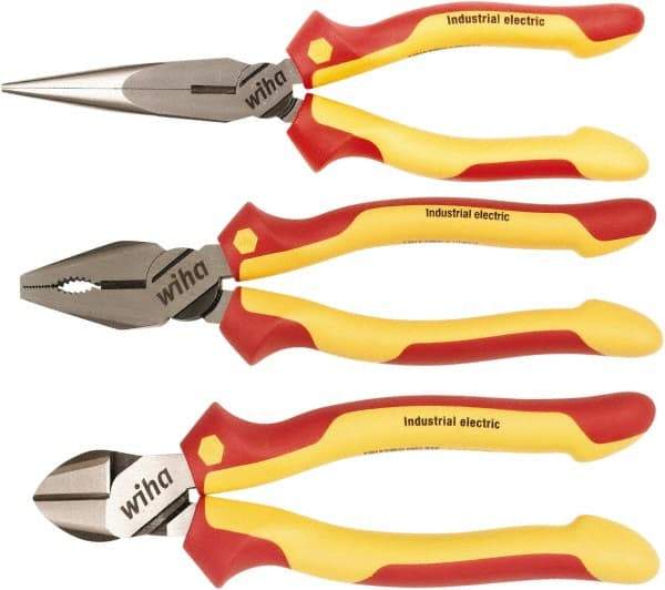 Wiha - 3 Piece Insulated Pliers & Cutters - Comes in Vinyl Pouch - Best Tool & Supply