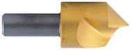 1" Size-1/2" Shank-82°-M42 Single Flute Countersink -  TiN Coated - Best Tool & Supply