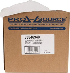 PRO-SOURCE - Dry General Purpose Wipes - Pop-Up, 17" x 9" Sheet Size, White - Best Tool & Supply