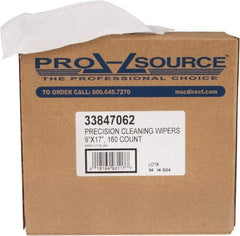 PRO-SOURCE - Dry Shop Towel/Industrial Wipes - Pop-Up, 17" x 9" Sheet Size, White - Best Tool & Supply