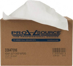 PRO-SOURCE - Dry Shop Towel/Industrial Wipes - Double Sided Box, 17" x 12" Sheet Size, White - Best Tool & Supply