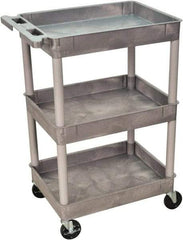 Luxor - 300 Lb Capacity, 24" Wide x 18" Long x 38" High Shelf Cart - 3 Shelf, Plastic - Best Tool & Supply