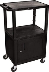 Luxor - 300 Lb Capacity, 24" Wide x 18" Long x 42" High Standard Utility Cart - 3 Shelf, Plastic - Best Tool & Supply