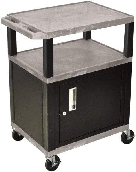 Luxor - 300 Lb Capacity, 24" Wide x 18" Long x 34" High Standard Utility Cart - 3 Shelf, Plastic - Best Tool & Supply