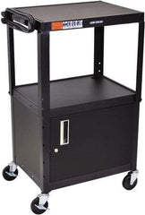 Luxor - 300 Lb Capacity, 24" Wide x 18" Long x 42" High Standard Utility Cart - 3 Shelf, Steel - Best Tool & Supply