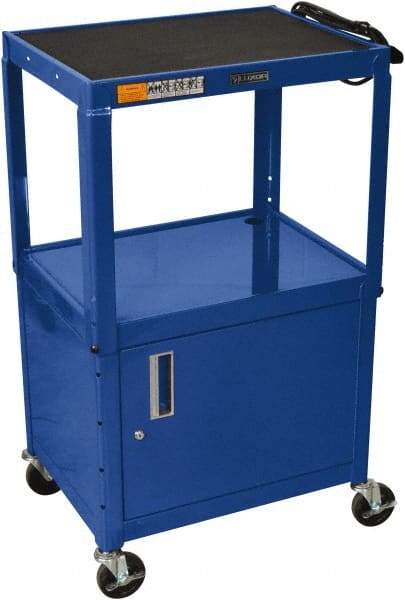 Luxor - 300 Lb Capacity, 24" Wide x 18" Long x 42" High Standard Utility Cart - 3 Shelf, Steel - Best Tool & Supply