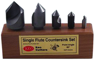 5 Pc Set 100° Single Flute Countersinks - Best Tool & Supply