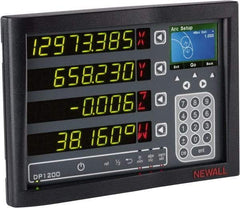 Newall - 3 Axes, Milling, Turning, Grinding & Lathe Compatible DRO Counter - LED Display, Programmable Memory - Best Tool & Supply