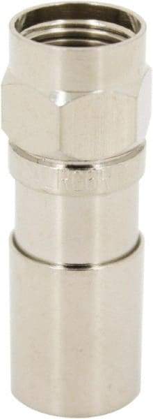 Ideal - Straight, RTQ Compression Coaxial Connector - Compatible with RG6 - Best Tool & Supply