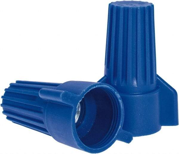 Ideal - 3, 12 to 2, 6 AWG, 600 Volt, Flame Retardant, Wing Twist on Wire Connector - Blue, 221°F - Best Tool & Supply